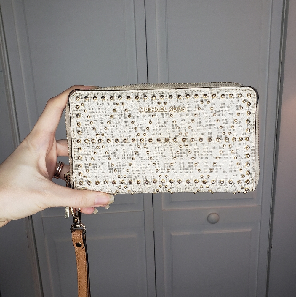 Michael Kors Studded Wristlet Wallet USED